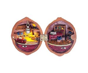 Generisch Walnut Shell House - Biblioteca de bricolaje | Escena en miniatura 3D - Maison De Coquille De Noix | Miniatura De Nuez | Casa Delle Bambole Guscio | Decoración 2026 | Kit de Resina | Marrón