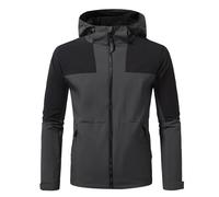 Generisch Wanderjacke Herren Winter Herren Herbst und Winter Kapuzen Hardshell Freizeitjacke Elegante Herren Übergangsjacke (Dark Gray, XXXL)