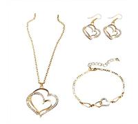 Generisch Watch 2 Pulsera blanca del amor, juego de dos tonos, bonito regalo de plata, juego de joyas dobles doradas, cojín de terciopelo (dorado, talla única)