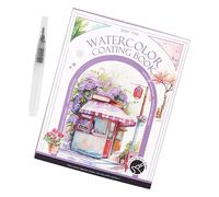 Generisch Watercolor Art Workbook, Calm Down Painting Set, 8 Inch Activity Book with Guided Exercises, Compact Creative Accessory, Painting Workbook with Relaxing Design, Art Tool for Teens and Women