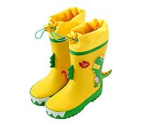 Generisch Wellies Botas de lluvia de goma impermeables para niños y niñas, botas de lluvia con suela de perfil, botas de otoño antideslizantes con patrón de dinosaurio dulce botas de lluvia botas de