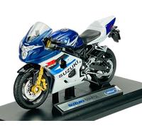 Generisch Welly Modelo Moto Compatible con 2004 Suzuki GSX-R750 1:18 1/18 Modelo Metal Moto El Cast Nuevo en Caja