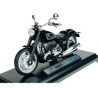 Generisch Welly Modelo Moto Compatible con BMW R18 Negro Con Base 1:18 1/18 Modelo Metal Moto El Cast Nuevo en Caja