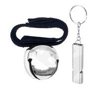 Generisch Wildlife Alert Bells - Bear Scare Gear for Trail Safety | Self Defense Whistle with Mute Mode Clip, Audible Jingle & Lightweight Strap for Camping, Fishing and Mountaineering 1.5x1.5in