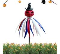Generisch Windspinner | Calabaza Yard Decor | Espantapájaros para exteriores - Molino de viento para jardín de caminos de césped | Pantalla de vacaciones de Halloween | Decoración rústica de balcón