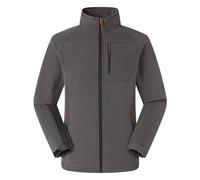Generisch Winter Daunenjacke Herren Outdoor Soft Herren Composite Fleece Frühling und Winter winddichte Warme Jacke mit Stehkragen Mantel Herren Winter Wolle (Grey, XXXL)