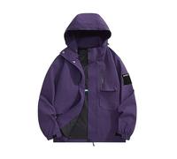 Generisch Winter Herren Jacken Warm Leichte Herrenjacke, winddicht, mit, für Wandern, Radfahren, Reisen, S 3XL Herren Winddicht (Purple, XL)