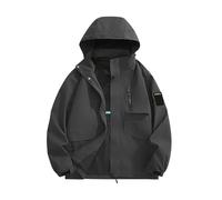 Generisch Winter Herren Jacken Warm Leichte Herrenjacke, winddicht, mit, für Wandern, Radfahren, Reisen, S 3XL Herren Winddicht (Dark Gray, XL)