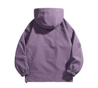 Generisch Winterjacke Fell Herren Frühling und Oberbekleidung Unisex Herren Jacke Herren funktionale Arbeitskleidung Herren Langjacke (Purple, L)