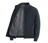 Generisch Winterjacke Fell Herren Herren Herbstjacke Business Windjacke Frühlings- und Herbsttrend Einfache Stehkragenjacke Herren Trachten Modern (Navy, XXXL)