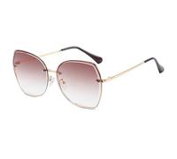 Generisch Woman Fashion Rimless Sunglasses Outdoor Metal UV400 Sunglasses Gift, E, 1