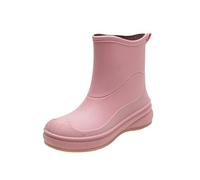 Generisch Women's Rain Boots Water Shoes Top Rubber Shoes Casual And Fashionable All Outdoor Work Fishing Car Washing Kitchen Non Slip Overshoes Rain Boots High Black Shoes Damen, Rosa., 37 EU