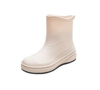 Generisch Women's Rain Boots Water Shoes Top Rubber Shoes Casual And Fashionable All Outdoor Work Fishing Car Washing Kitchen Non Slip Overshoes Rain Boots High Black Shoes Damen, Blanco, 39 EU