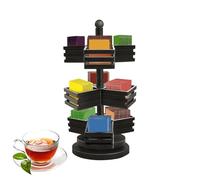 Generisch Wooden Tea Organizer - Caja para paquetes de azúcar | Soporte giratorio de 3 animales con dimensiones de 20 x 19,7 x 15 cm, peso de 1100 g, pecho de gran capacidad para bolsas de té, bolsas