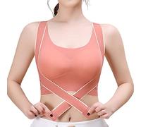 Generisch Workout-Sportweste für Damen, Fitness, gepolsterte Yoga-Unterwäsche, Laufoberteile, Fitness- Yoga-Ausrüstung (Red, M)