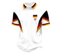 Generisch World Shirt 2026 - Camiseta de fútbol para hombre, diseño retro con bandera alemana, cremallera y camiseta de fútbol, talla S-6XL