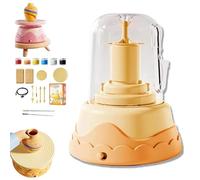 Generisch Wrap N Share Mini Pottery, Wrapnshare Pottery, Wrapnshare DIY Kids Pottery Wheel Kit, Pottery Painting Kit for Beginner, Creative Craft Kit for Home Art Projects (amarillo)