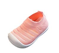 Generisch - y lindas zapatillas de deporte para niñas que son de malla tejida transpirable de color liso sin cordones cómodos zapatos de interior 32 niñas, Rosa., 21 EU