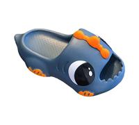 Generisch y niñas, ojos grandes, dinosaurios, para interior, baño, bañera, antideslizante, suave, sensación de pisada, pantuflas de bebé, talla 37, gris, 28 EU