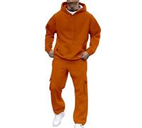 Generisch Y2K - Chándal para hombre, sudadera con capucha y pantalones de sudadera, traje de casa de gran tamaño, traje deportivo de un solo color, traje de adolescente, resistente al agua, a prueba