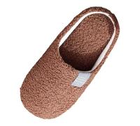 Generisch Zapatillas a juego con suela suave de piel de peluche para hombre y mujer, cálidas, interiores silenciosas, marrón, 36 EU