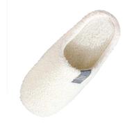 Generisch Zapatillas a juego con suela suave de piel de peluche para hombre y mujer, cálidas, interiores silenciosas, Blanco, 40 EU