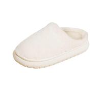 Generisch Zapatillas acogedoras con forro polar para interiores y exteriores, cálidas, suaves y cómodas, para deslizarse dentro. 113, Blanco, 43 EU