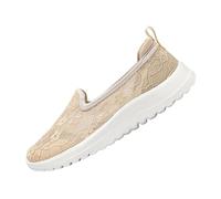 Generisch Zapatillas bordadas para mujer, mocasines sin manos, transpirables, encaje, moscas, mocasines, slip-on, ultraligeros, zapatos casuales, verano, cómodos, al aire libre, running, senderismo