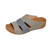 Generisch Zapatillas cómodas para mujer, zapatillas transpirables, zapatos de playa abiertos, sandalias de verano con tacón de bloque bajo, suela suave, sandalias de cuña, sandalias de plataforma para