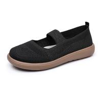 Generisch Zapatillas con cordones para mujer, transpirables, sin cordones, para una suela ligera y suave, zapatillas de uso diario, Negro , 40 EU