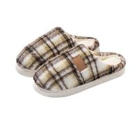 Generisch Zapatillas con forro polar suela gruesa para una comodidad óptima en interiores y exteriores como zapatillas de invierno cálidas, café, 40 EU