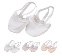 Generisch Zapatillas de baile modernas para mujer con suela suave para un agarre óptimo durante el entrenamiento, zapatillas de ballet ligeras para ejercicio y ensayos, beige, Large Estrecho