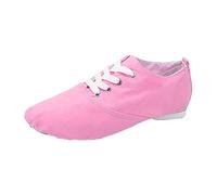 Generisch Zapatillas de ballet para mujer, color rosa, zapatillas de gimnasia para mujer, 42 zapatillas informales, zapatillas deportivas de un solo color, cómodas con cordones, zapatos de exterior
