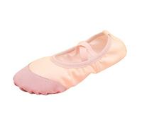 Generisch Zapatillas de ballet para niños, suela suave, fondo de cuero con correas elásticas para un fácil ajuste, entrenamiento de ballet, clases de danza, zapatos para niñas, 01A, 34 EU