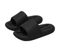 Generisch Zapatillas de baño para hombre con suela de plataforma, pantuflas de verano antideslizantes de un solo color para parejas de amor, pantuflas huecas, de secado rápido, zapatillas de ducha
