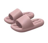 Generisch Zapatillas de baño para hombre con suela de plataforma, pantuflas de verano antideslizantes de un solo color para parejas de amor, pantuflas huecas, de secado rápido, zapatillas de ducha