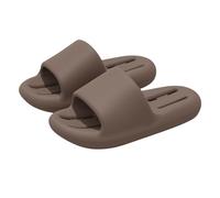 Generisch Zapatillas de baño para hombre con suela de plataforma, pantuflas de verano antideslizantes de un solo color para parejas de amor, pantuflas huecas, de secado rápido, zapatillas de ducha
