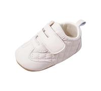 Generisch Zapatillas de bebé con suela suave, transpirables, cómodas zapatillas de aprendizaje para bebés, Blanco, 6-12 meses