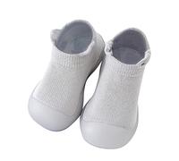 Generisch Zapatillas de bebé para recién nacidos y niños pequeños, suelas suaves y antideslizantes, cómodas zapatillas para correr para niños y niñas, zapatos prewalker transpirables, gris, 18 EU