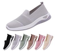 Generisch Zapatillas de caminar para mujer, sin cordones, para el tiempo libre, con malla, ortopédicas, para verano, transpirables, espuma viscoelástica, para enfermeras, zapatillas de verano