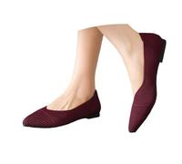 Generisch Zapatillas de conducción monocromáticas, zapatillas transpirables, cómodas zapatillas casuales para el verano, suela ligera y flexible, rojo, 40 EU