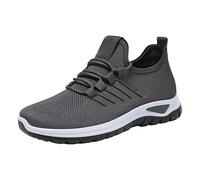 Generisch Zapatillas de correr para hombre, suela suave, zapatillas de deporte, ultraligeras, antideslizantes, de malla, transpirables, para el tiempo libre, potentes, monocolor, 0utdoorschuhe, gris