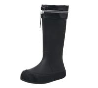 Generisch Zapatillas de correr para mujer, para mujer, para el tobillo y el jardín, botas de goma para el exterior, con tacón cómodo, Negro , 40 EU