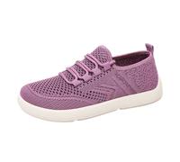 Generisch Zapatillas de correr para mujer, transpirables, de malla, cómodas, planas, para caminar, para uso diario, con vaqueros, para toda la temporada, morado, 39 EU
