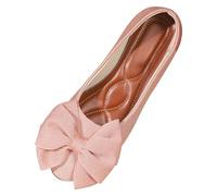 Generisch Zapatillas de deporte Comercio Exterior Gran Tamaño Arco Tacón Bajo Zapatos de Boca Planos Mujeres Tejido Casual Transpirable Zapatos De Barco, Rosa., 40 EU