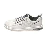Generisch Zapatillas de deporte Moda Custom Low Top Board Zapatos Hombres Skateboard Casual Zapatos, Blanco, 44 EU