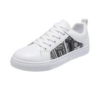 Generisch Zapatillas de deporte para hombre Zapatos casuales Pequeños Zapatos de patinaje de moda Zapatos clásicos cómodos para todos los días, Negro , 45 EU