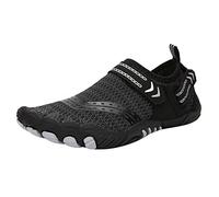 Generisch Zapatillas de deporte para hombre, zapatos de agua de secado rápido, para senderismo, natación, buceo, ligeras, transpirables, antideslizantes, con lazo de gancho, Negro , 45 EU