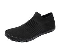 Generisch Zapatillas de deporte para hombre, zapatos deportivos de moda, monocolor, suela gruesa, cómoda, zapatos de montañismo al aire libre, resbalones en zapatos casuales, Negro , 43 EU
