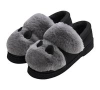 Generisch Zapatillas de estar por casa cerradas cálidas de felpa lindas pantuflas suaves y cómodas pantuflas de fieltro para interiores y exteriores con suela gruesa antideslizante zapatillas de casa